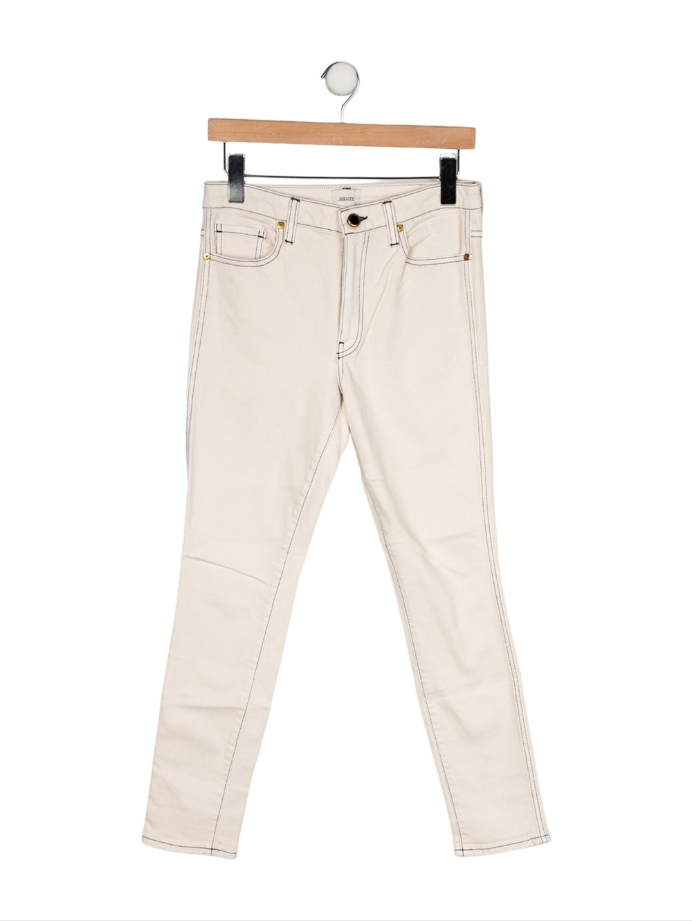KHAITE Skinny Jeans In Cream